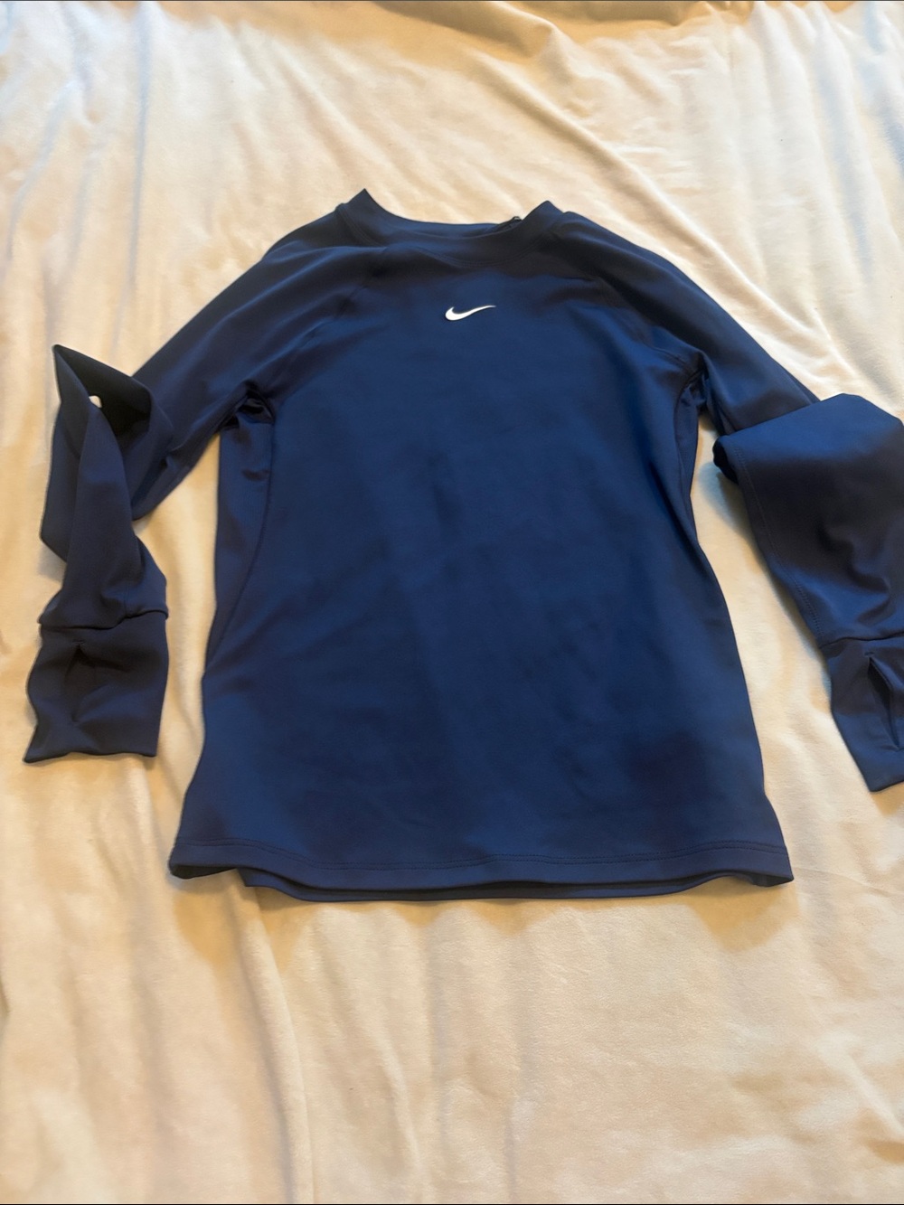 Nike Navy Blue Long Sleeve Performance Top